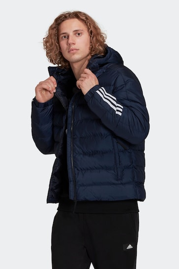 adidas Navy Sportswear Itavic 3-Stripes Midweight Hooded Jacket