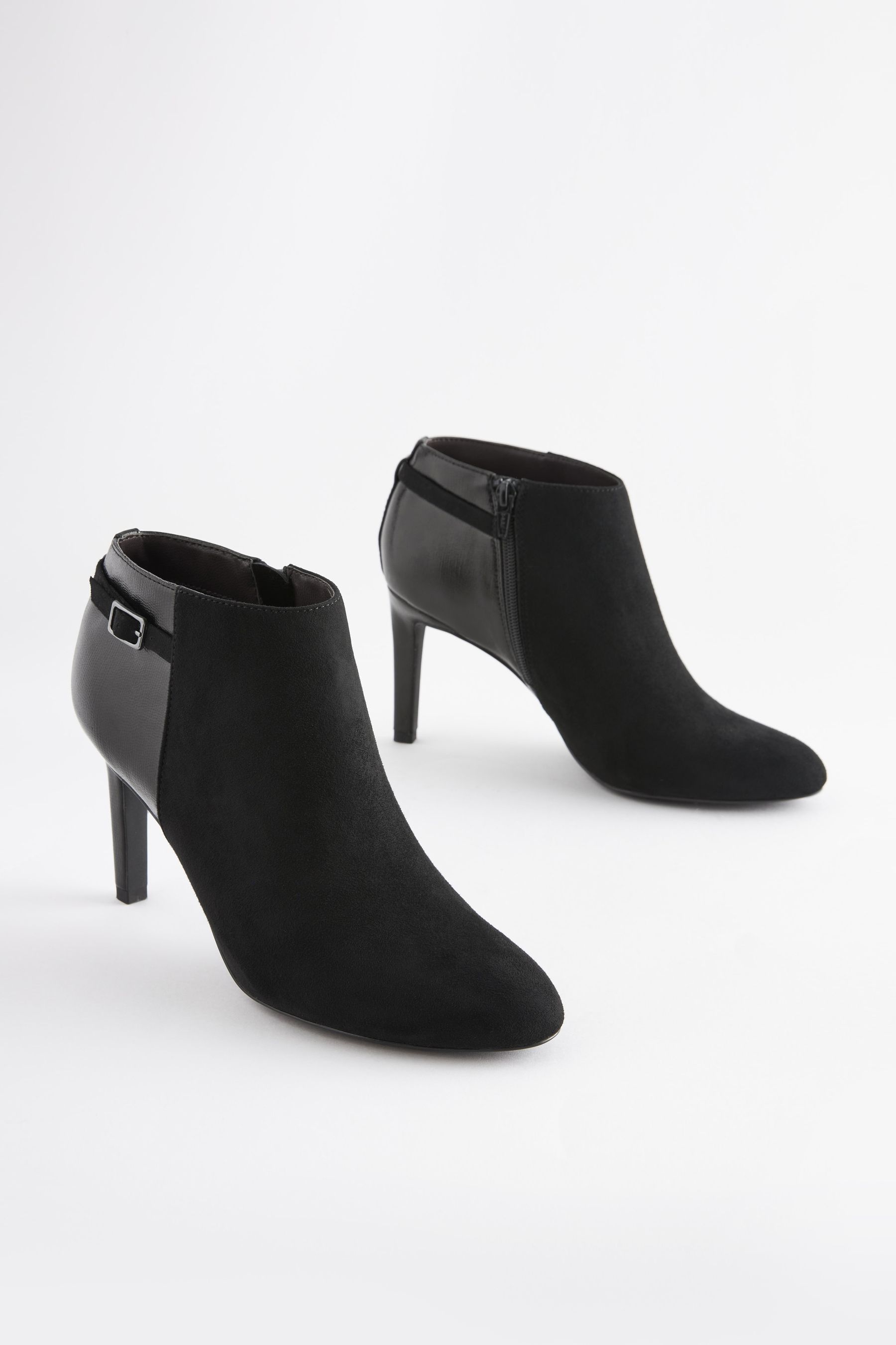 Black Forever Comfort Round Toe Shoe Boots