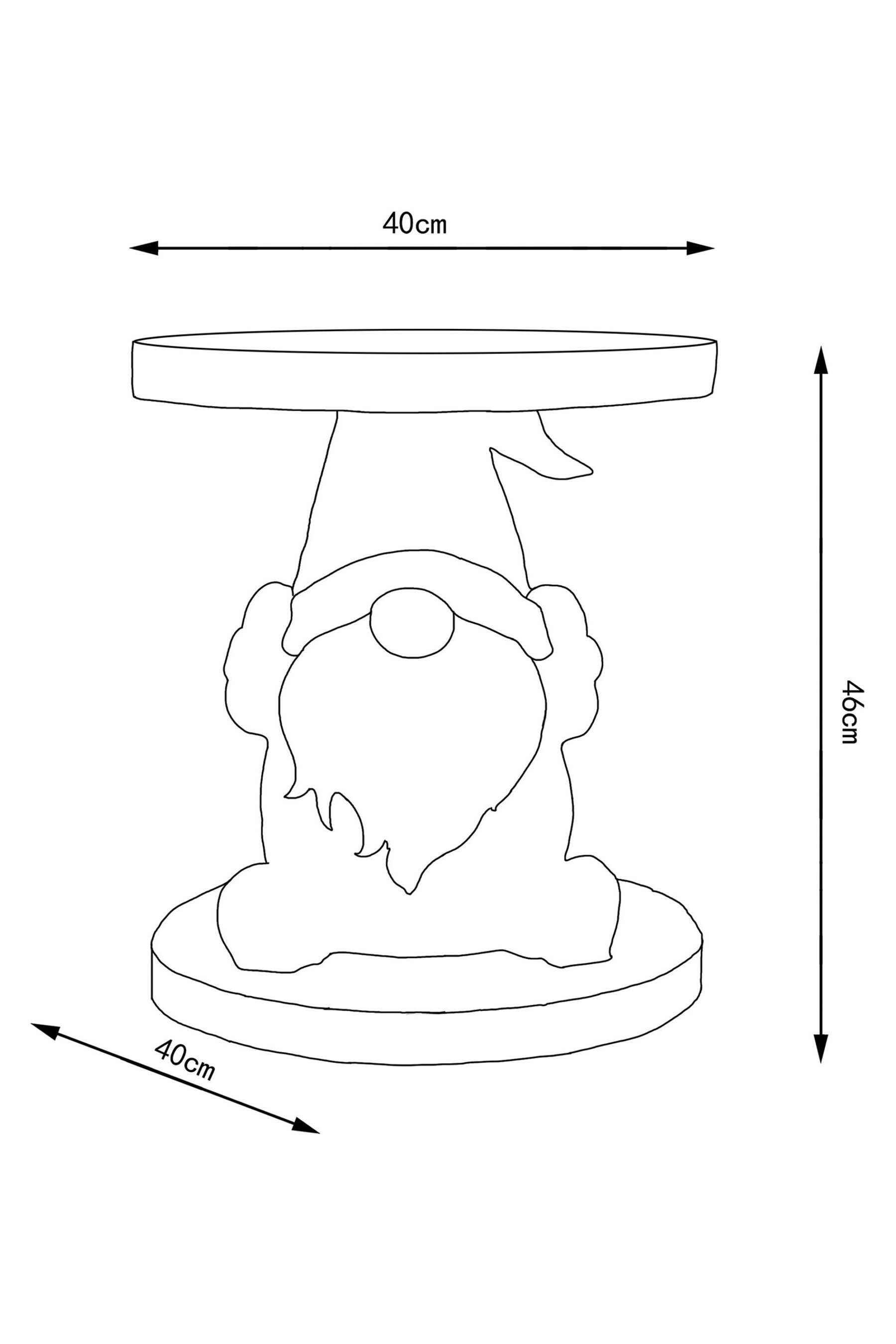 Natural Gonk Christmas Resin Side Table