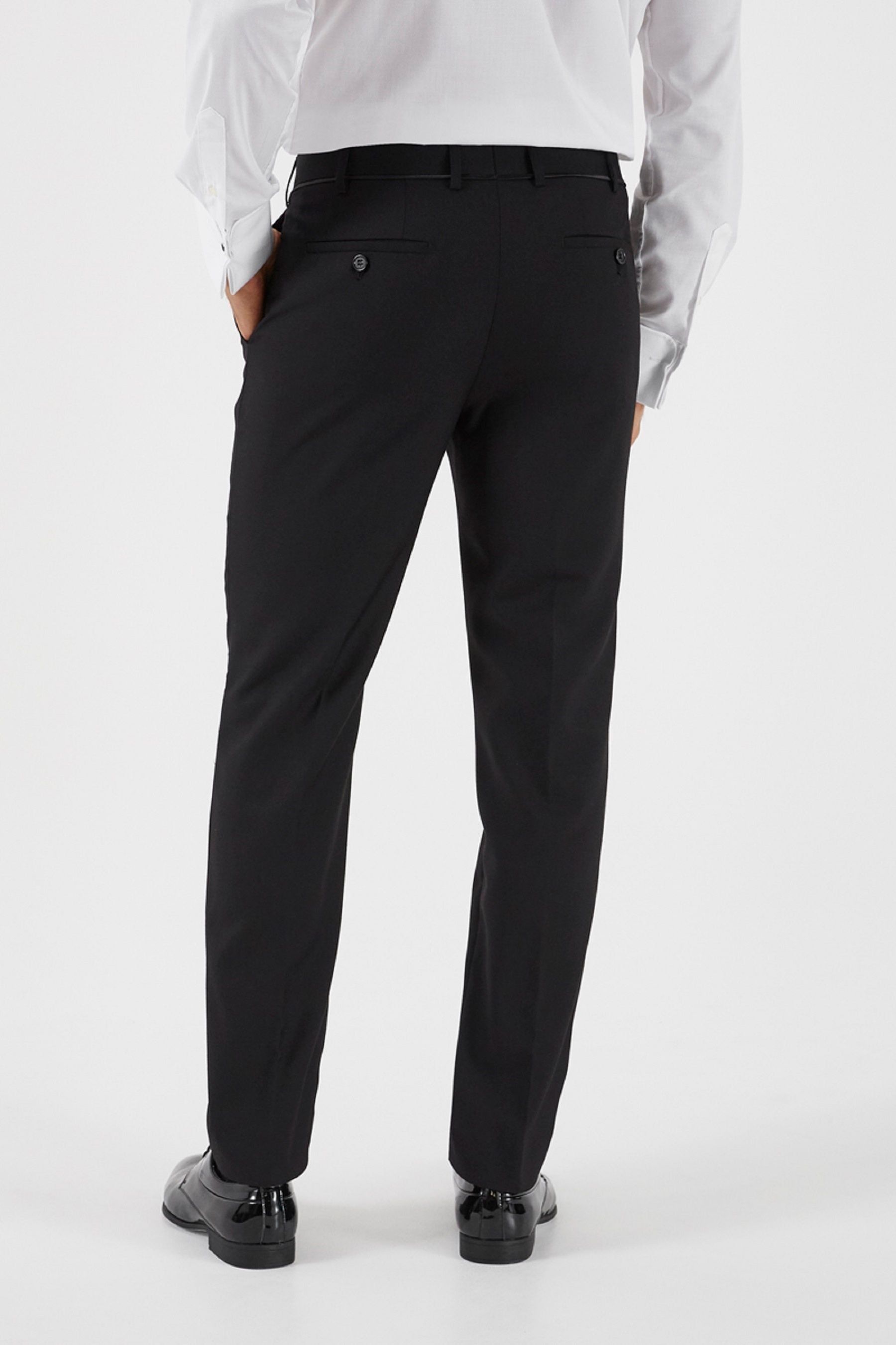 Black tapered dress pants sales mens