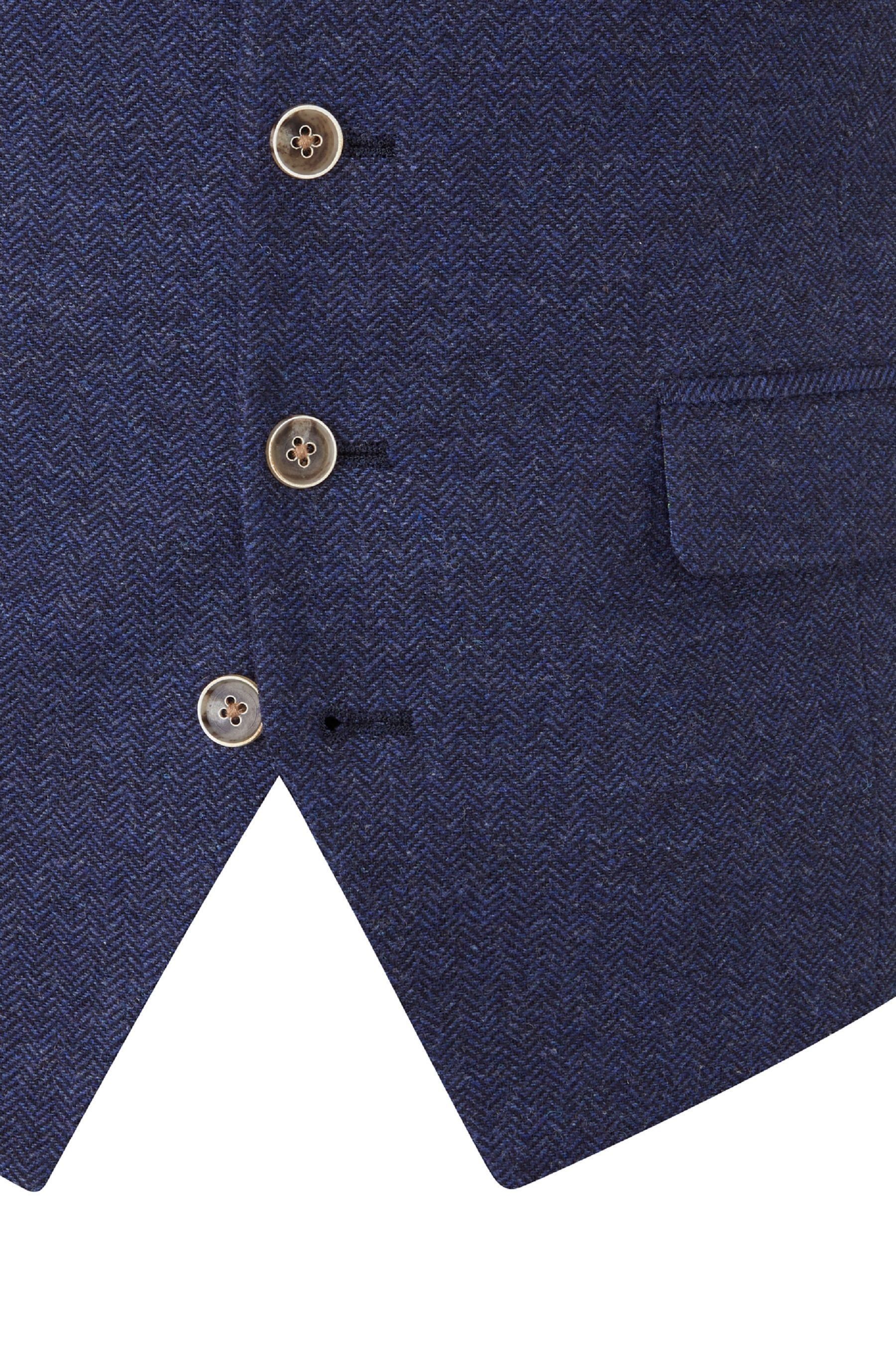 Navy blue shop tweed waistcoat