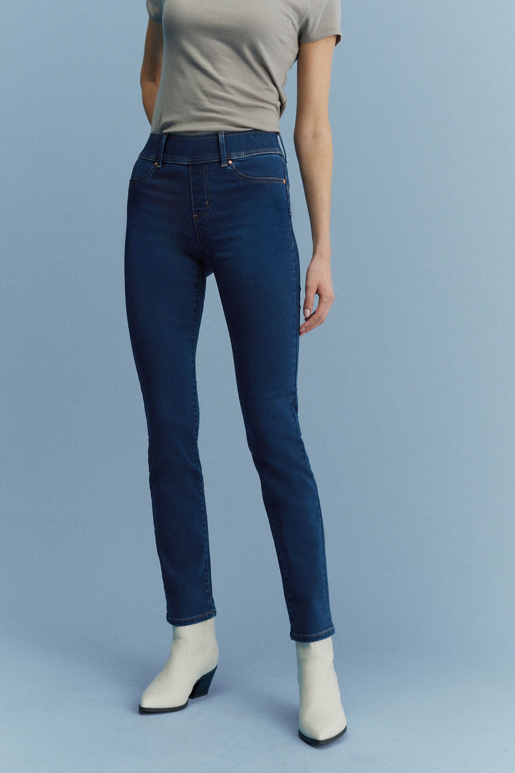 Buy Rinse Blue Super Stretch Soft Sculpt Pull On Slim Denim