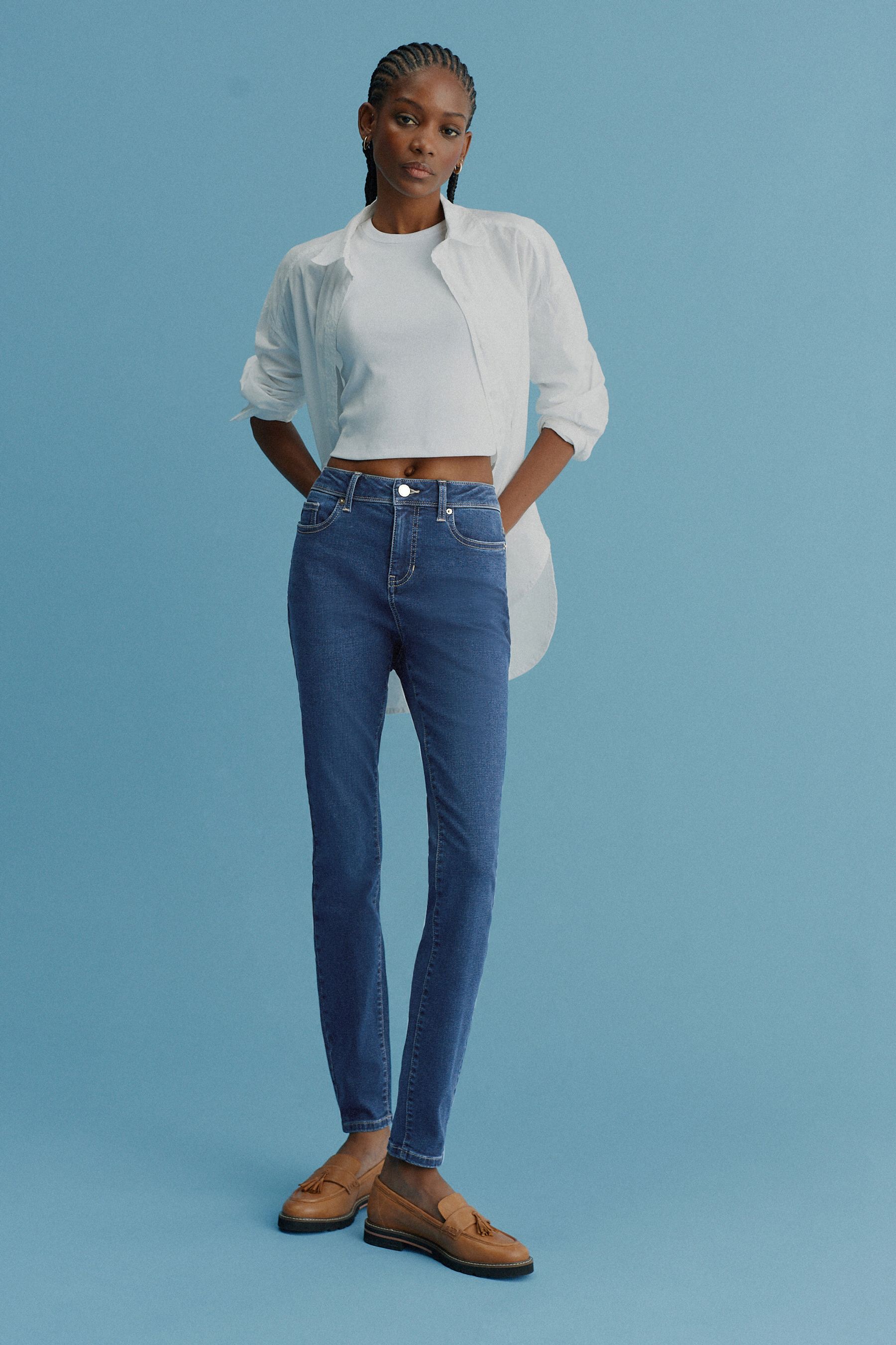 Buy Dark Blue Skinny Jeans from the Next UK online shop