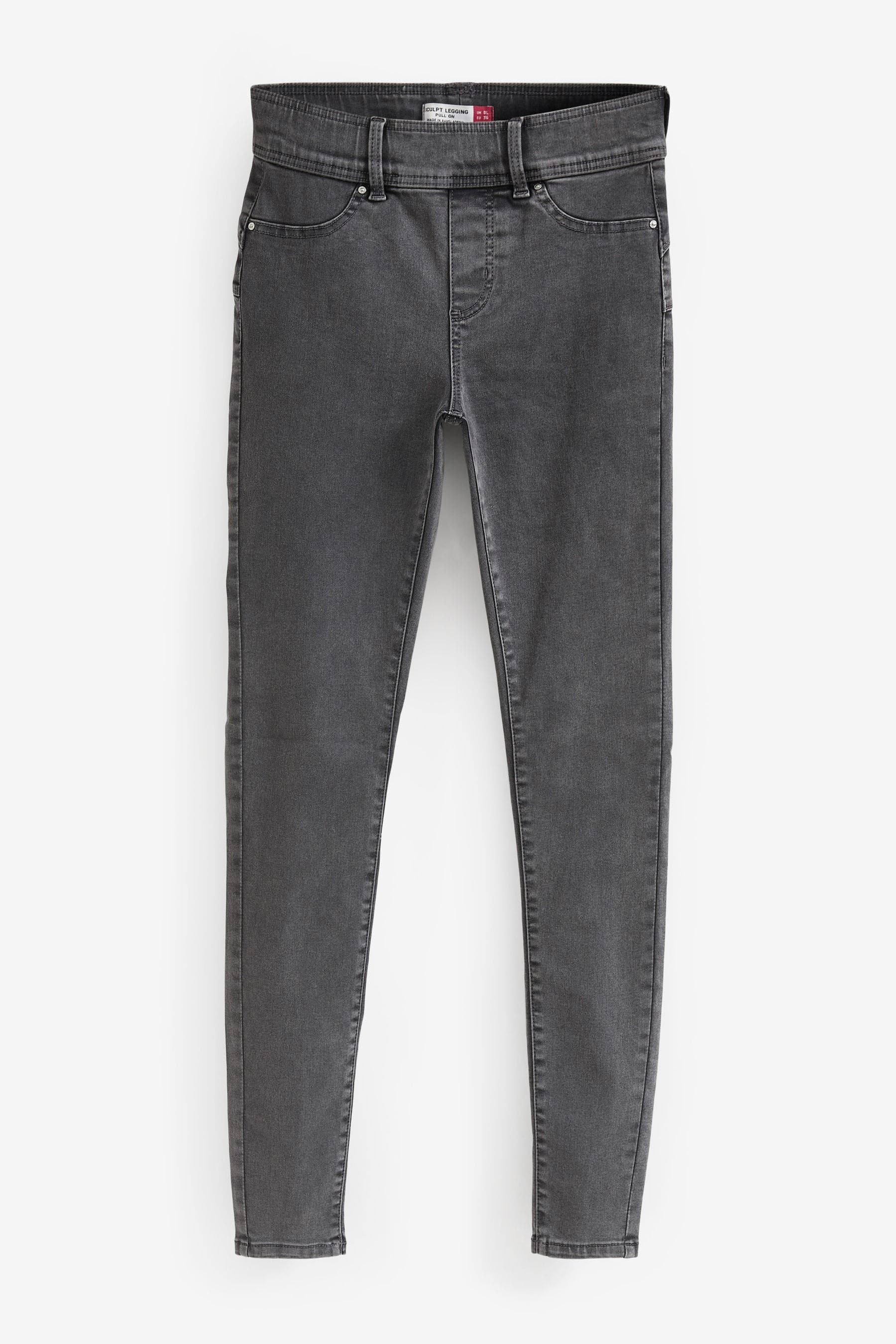 Gray jean leggings sales