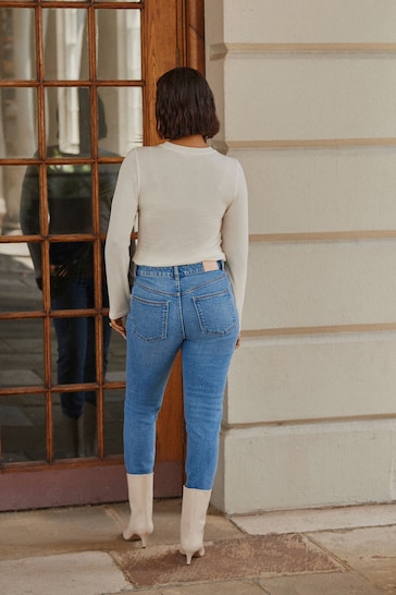 Mid Blue Mom Comfort Stretch Jeans
