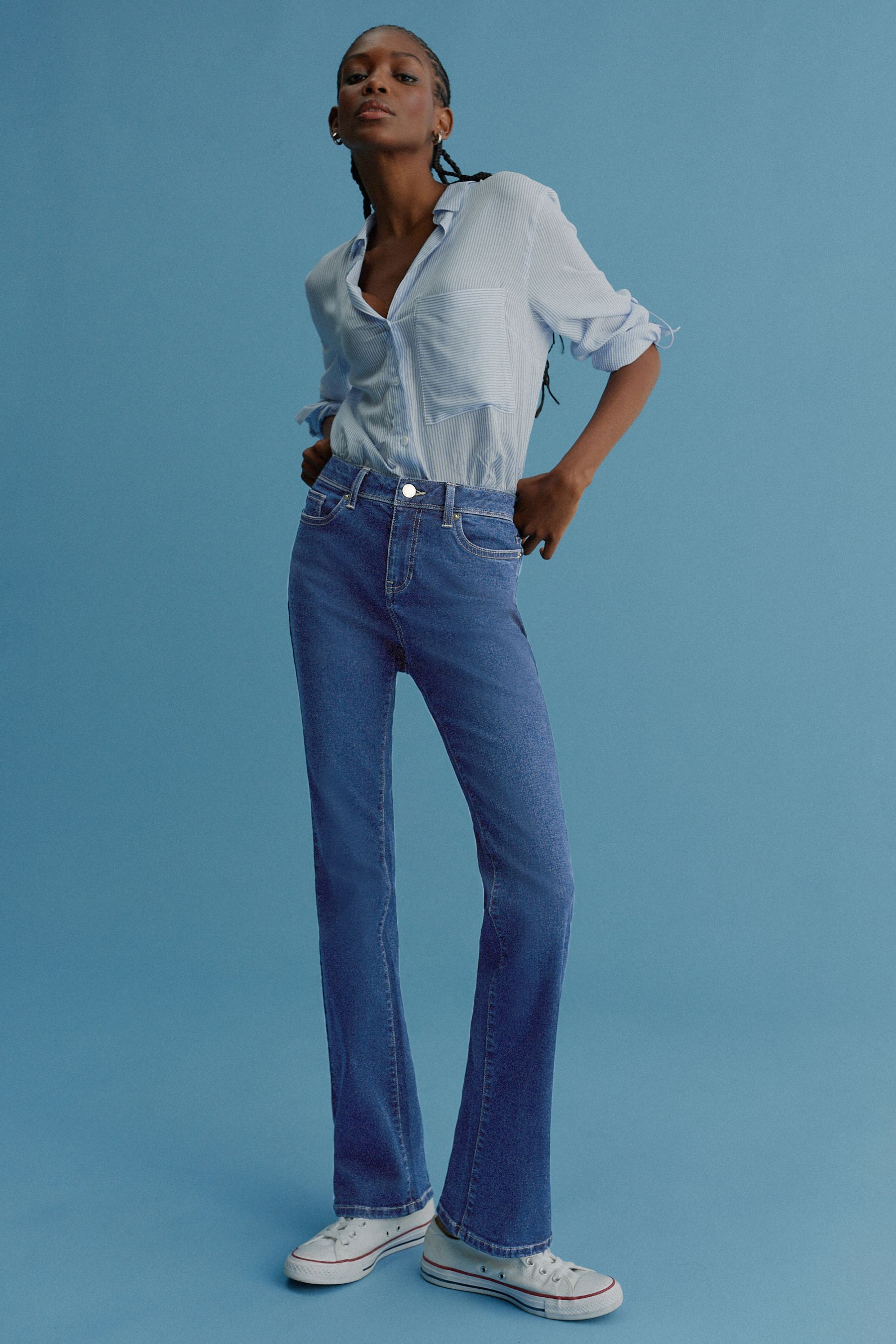 Womens dark blue bootcut jeans shop