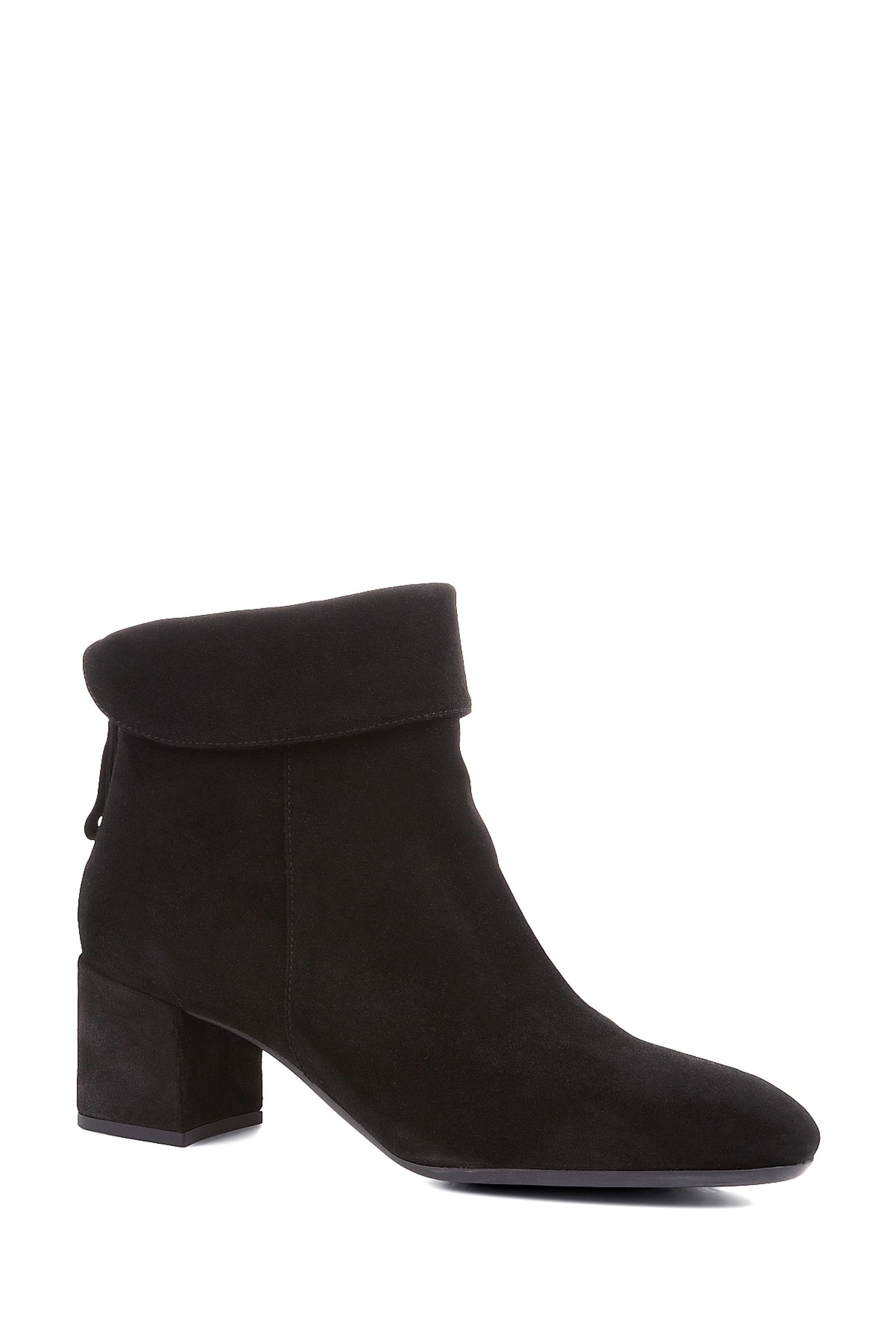 Buy Jones Bootmaker Black Lylah Heeled Suede Ankle Boots from the