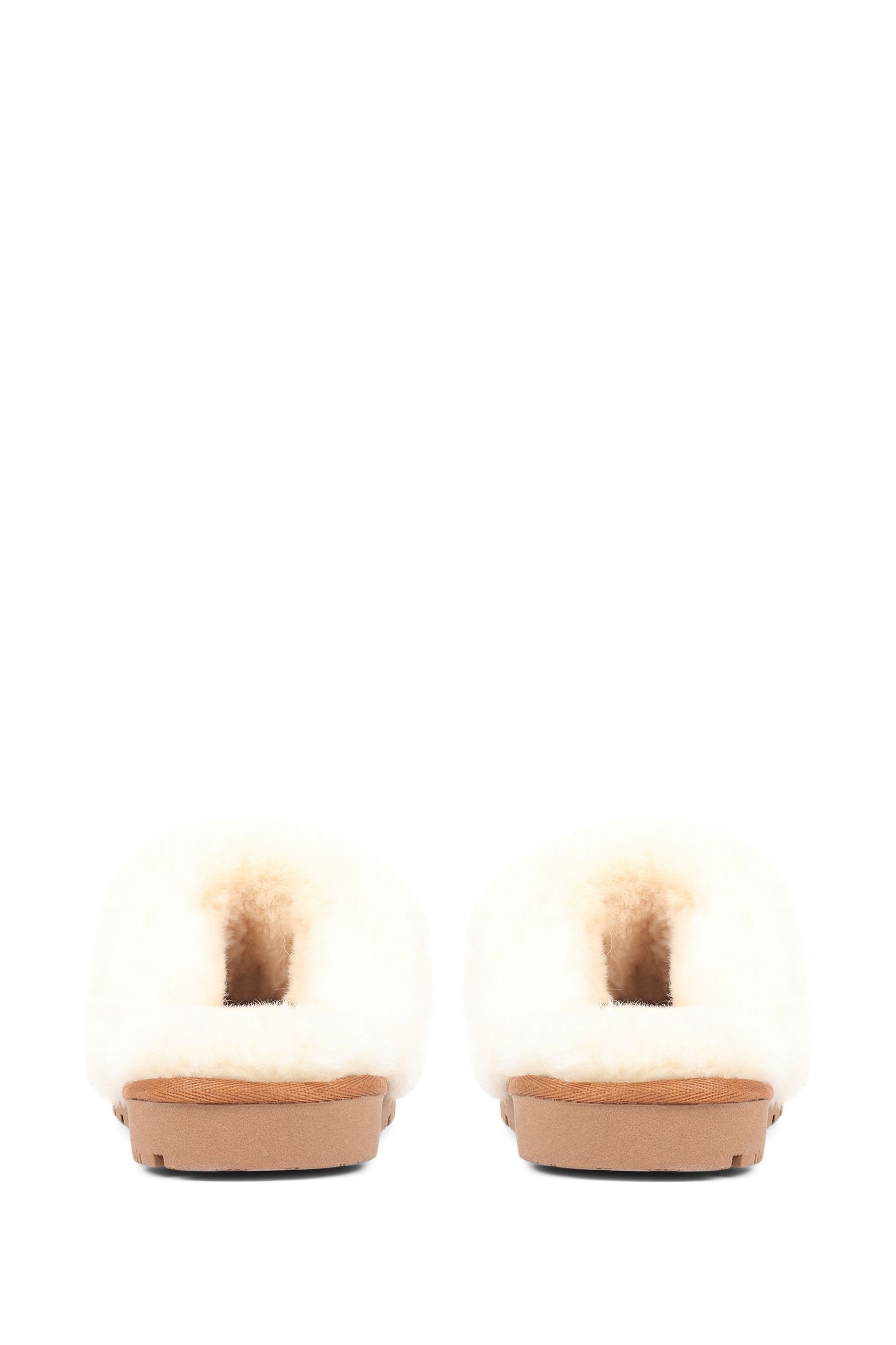 Pavers Brown Australian Sheepskin Lined Slipper Mule Slippers
