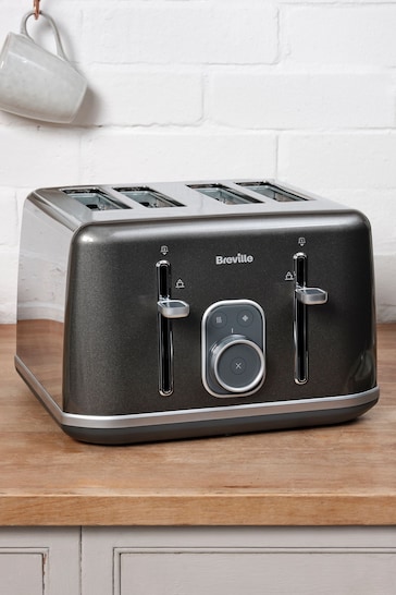 Breville Shimmer Grey Aura 4 Slot Toaster