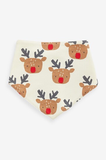 Red Christmas Character Baby Bibs 3 Pack