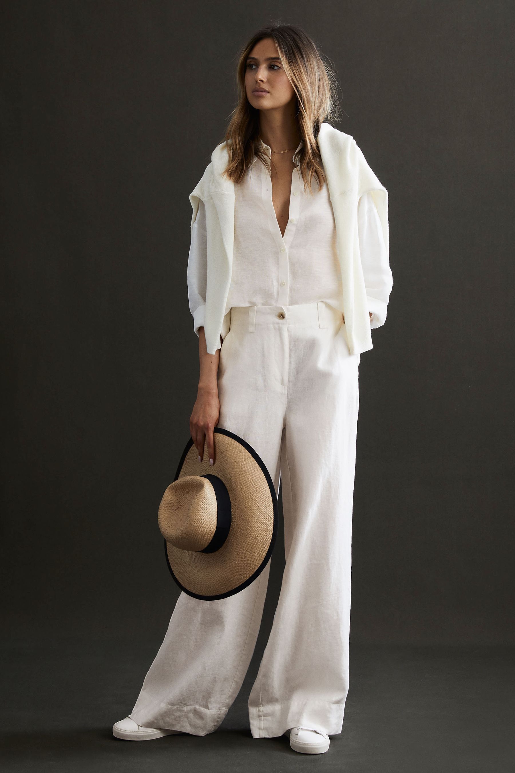 Next white linen trousers store