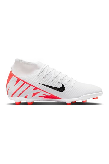 Nike Red Mercurial Superfly 9 Club Cream Ground Football Boots