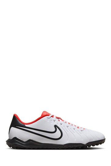 Nike White Tiempo Legend 10 Club Turf Football Boots