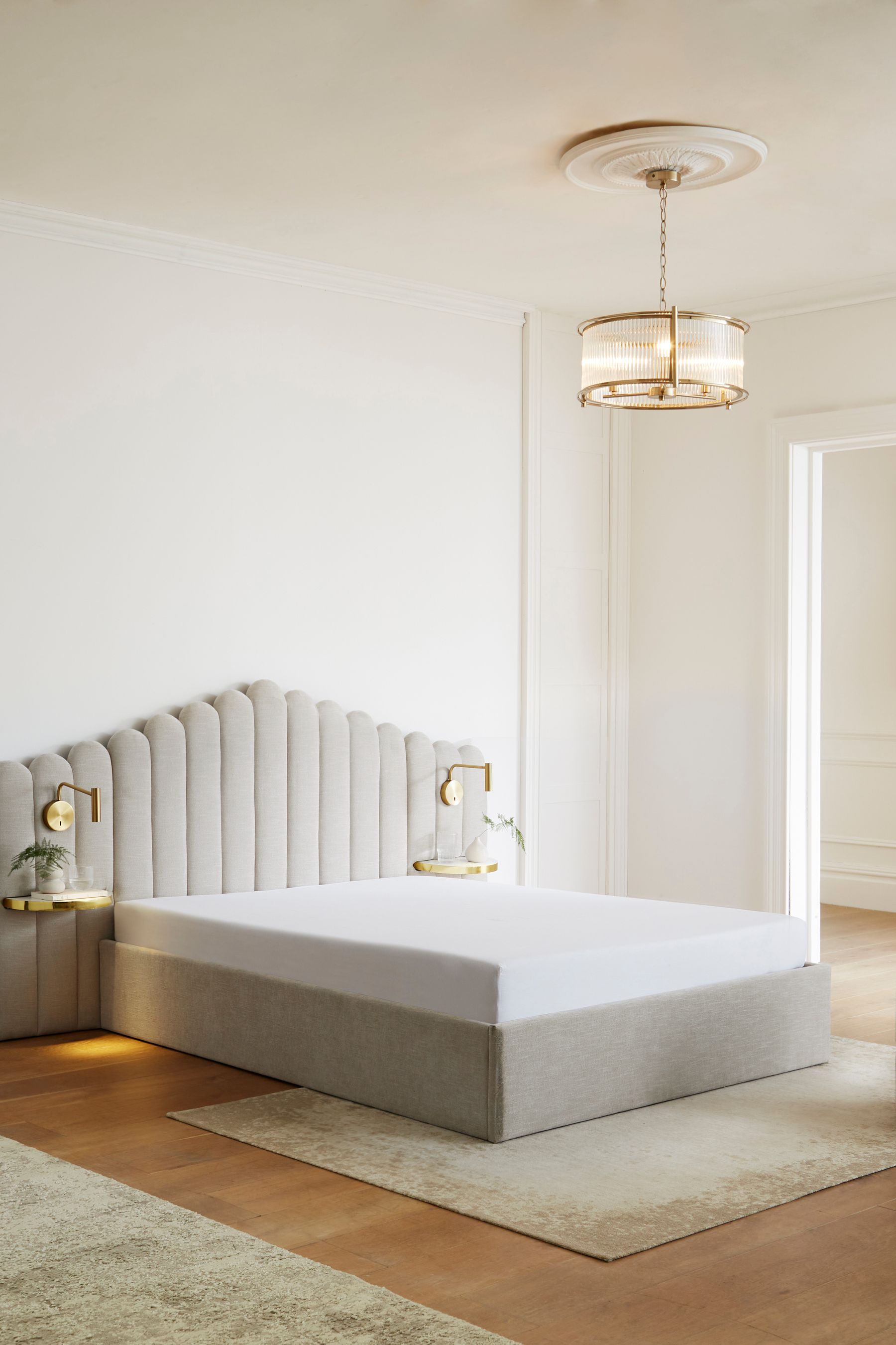 Bed with storage sales and lights