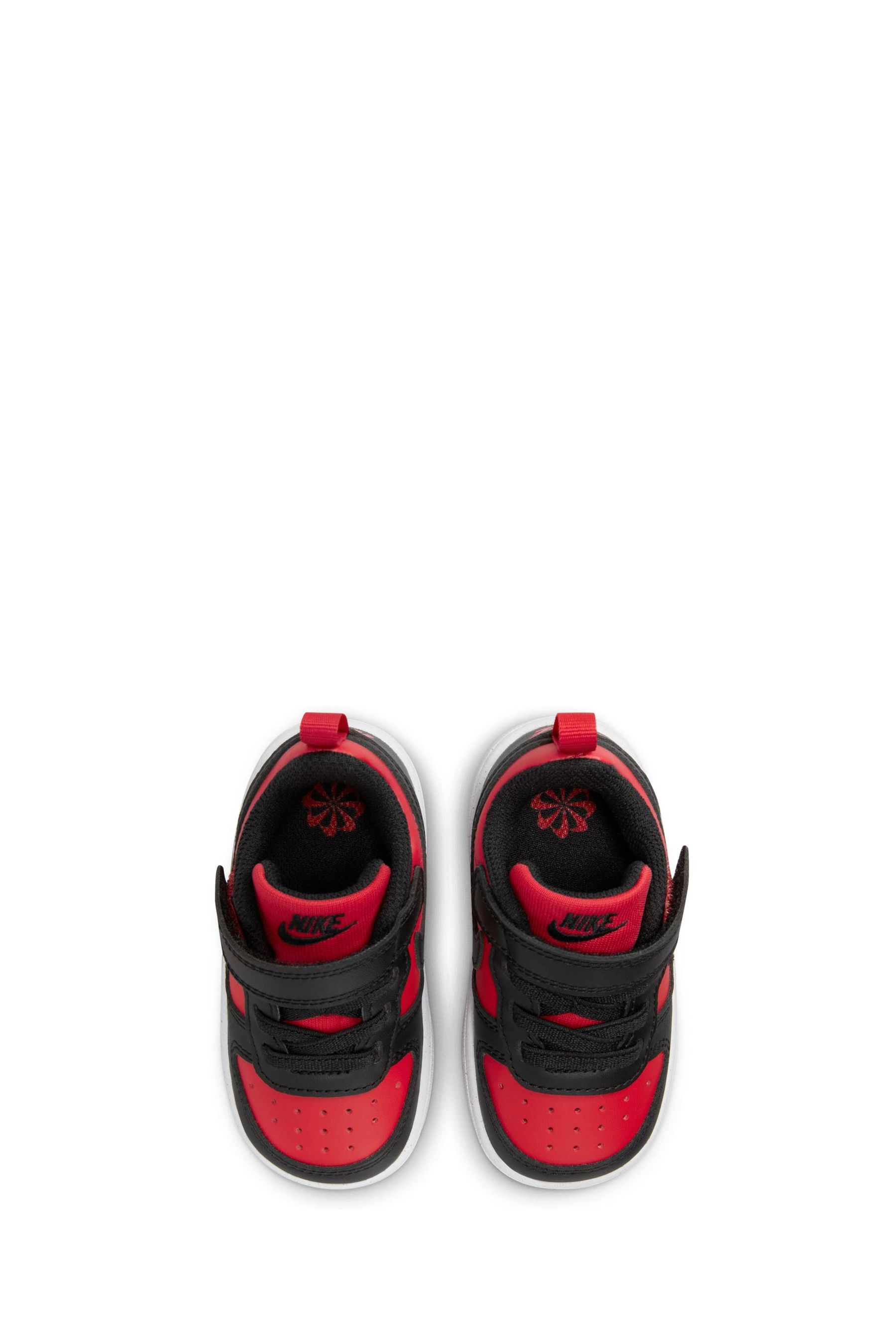Buy Nike Red Black Court Borough Low Recraft Infant Trainers from
