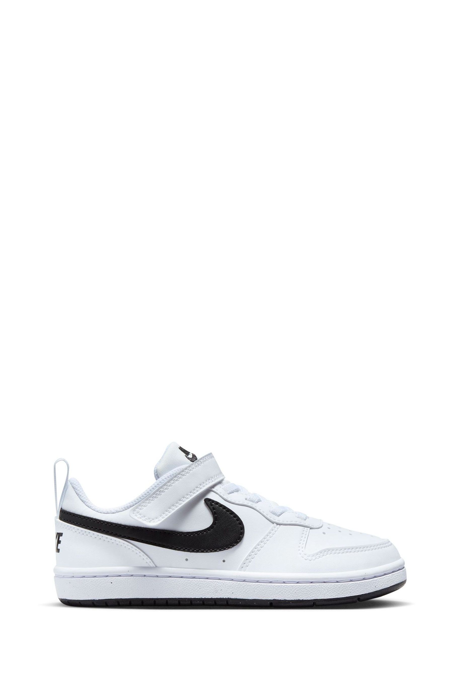Nike White Black Junior Court Borough Low Recraft Trainers