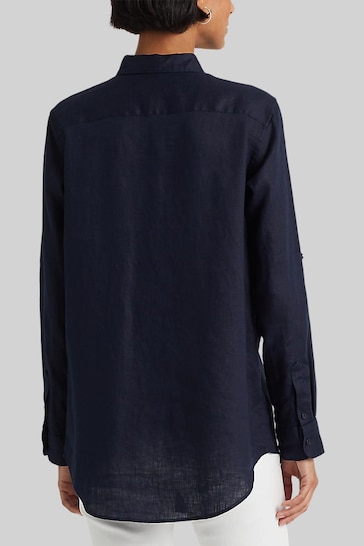 Lauren Ralph Lauren Karrie Long Sleeve Linen Shirt