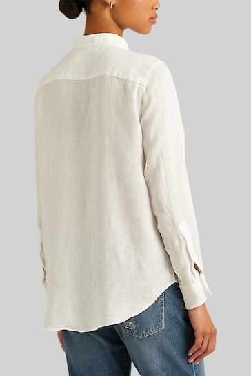 Lauren Ralph Lauren Karrie Long Sleeve Linen Shirt