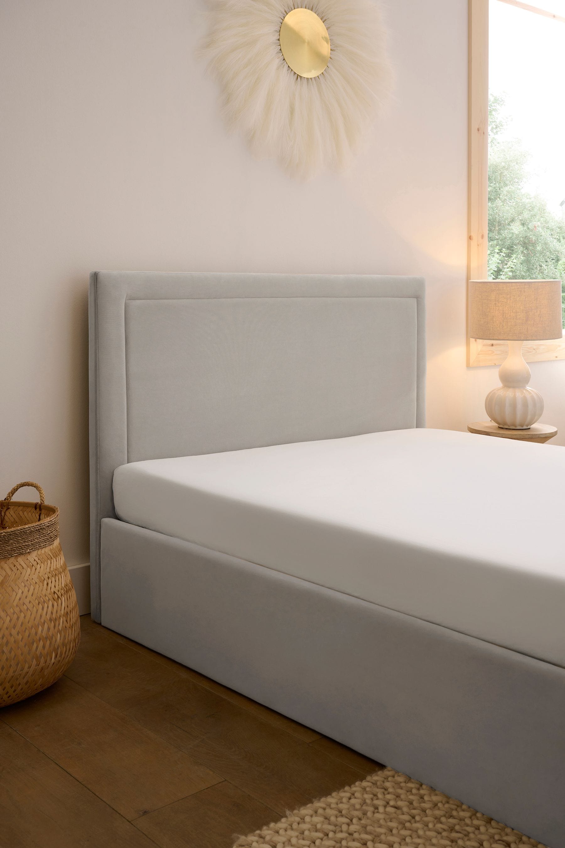 Galla upholstered low profile clearance bed