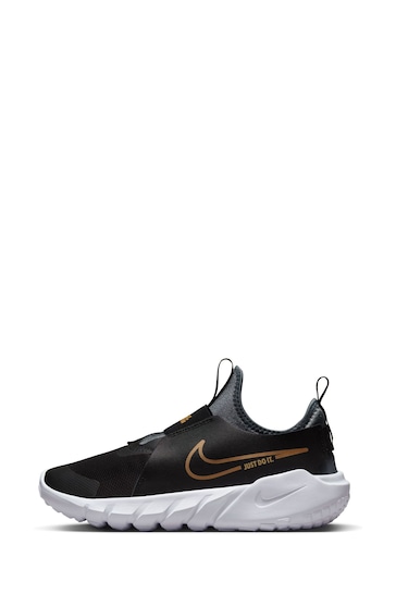 Nike Black/Gold Flex Runner Youth Trainers