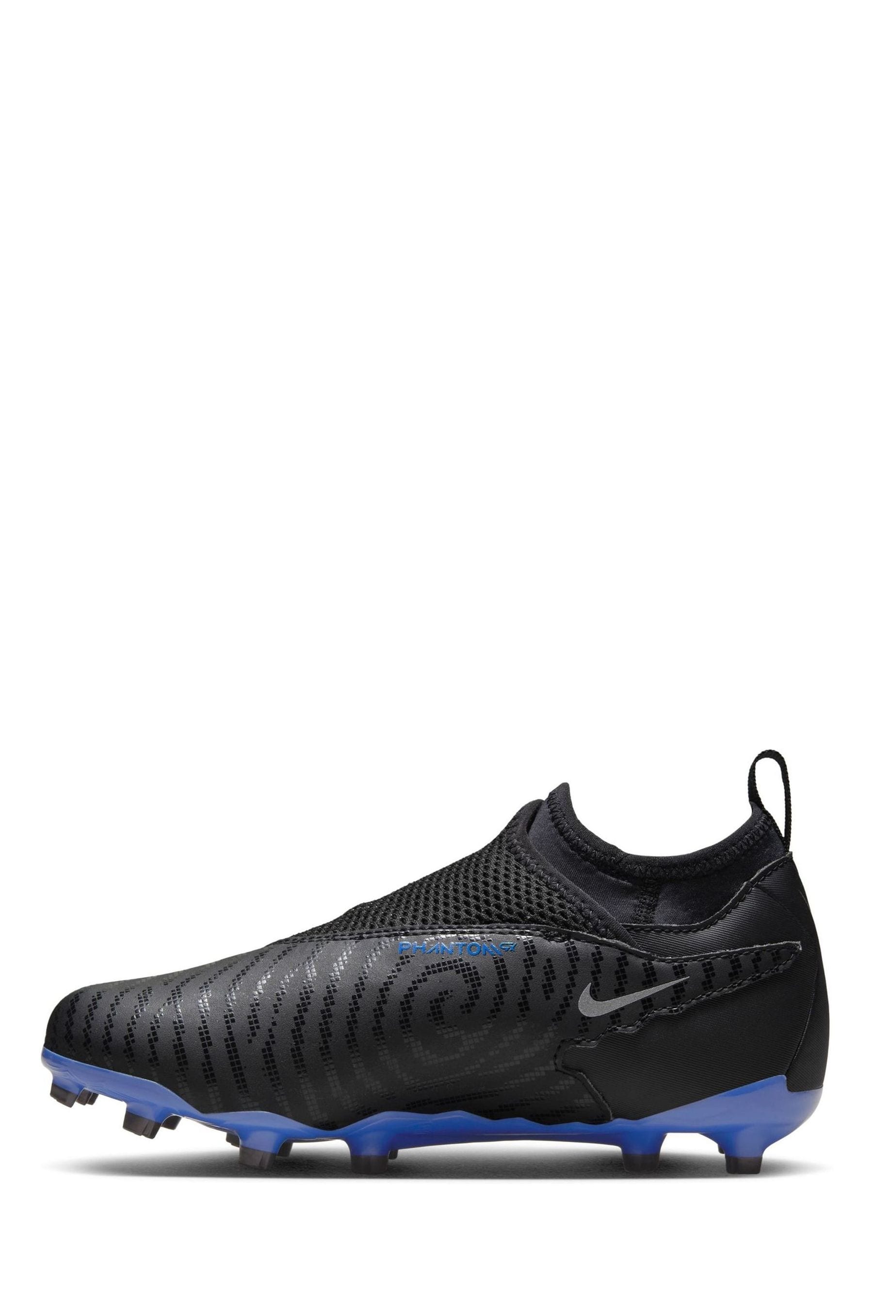 Buy Nike Black Jr. Phantom Academy Firm Ground Football Boots from