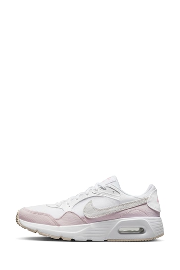 Nike White/Pink Youth Air Max SC Trainers