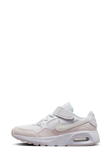 Nike White/Pink Junior Air Max SC Trainers