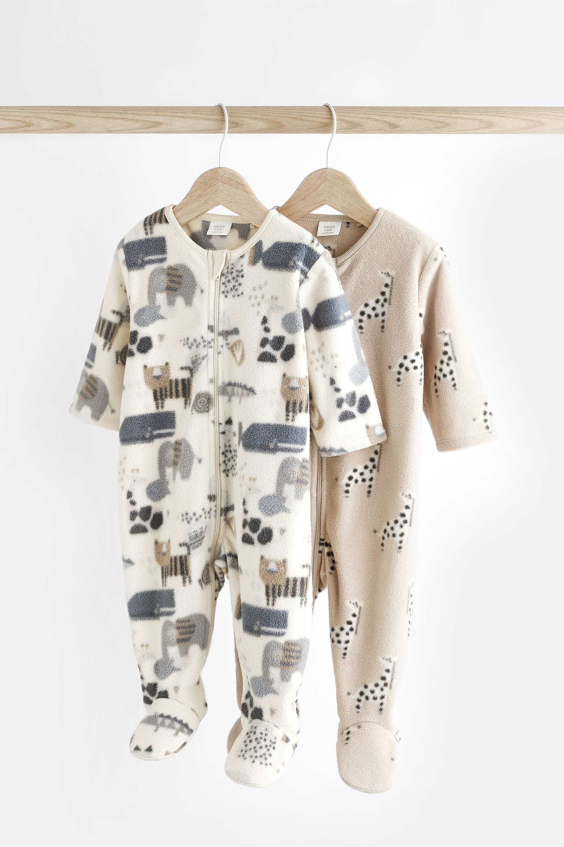 Fleece outlet baby sleepsuits