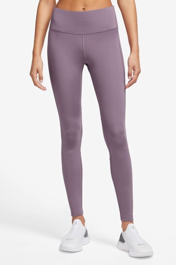 Nike Violet Purple Epic Fast Mid-Rise Pocket Running Leggings
