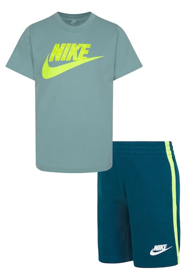 Nike Green Little Kids T-Shirt and Shorts Set