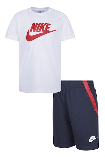 Nike Black/White/Red Little Kids T-Shirt and Shorts Set