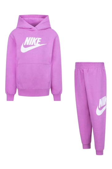 Nike Pink Little Kids Club Fleece Tracksuit Set