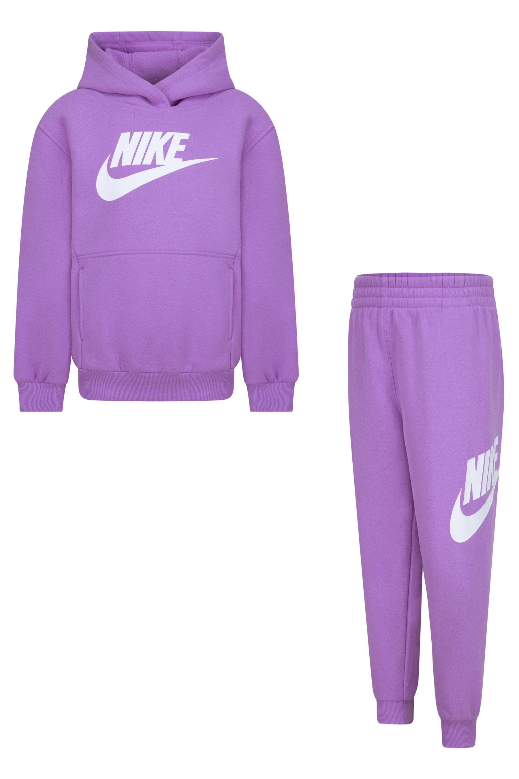 Nike Purple Little Kids Club Fleece Tracksuit Set