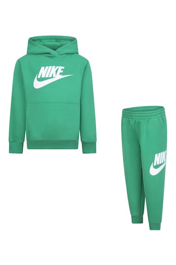 Nike Pale Green Little Kids Club Fleece Tracksuit Set