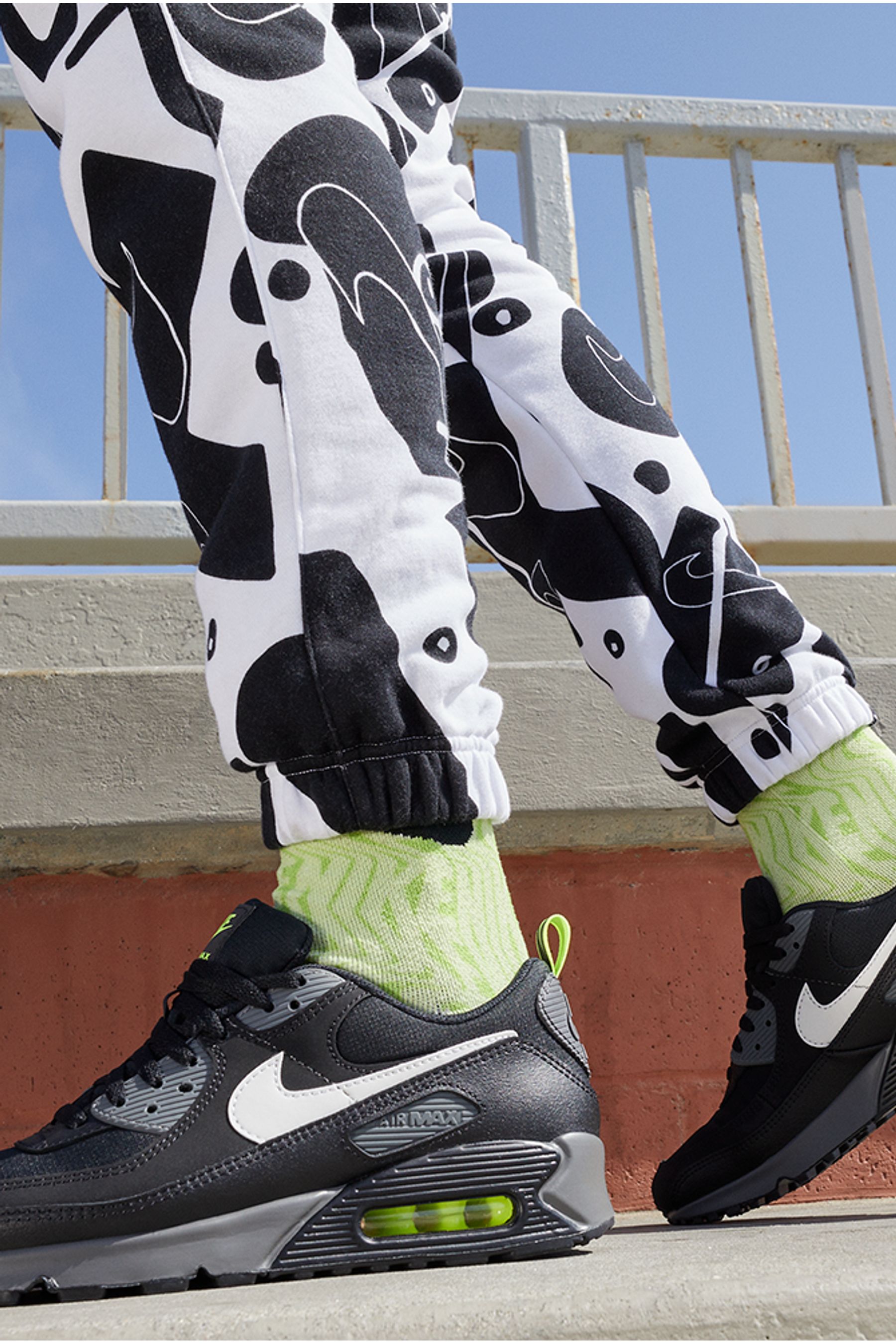 Black and lime green air max 90 clearance