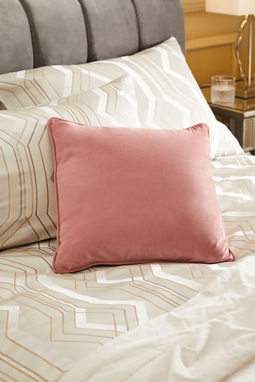 Blush Pink 43 x 43cm Matte Velvet Cushion