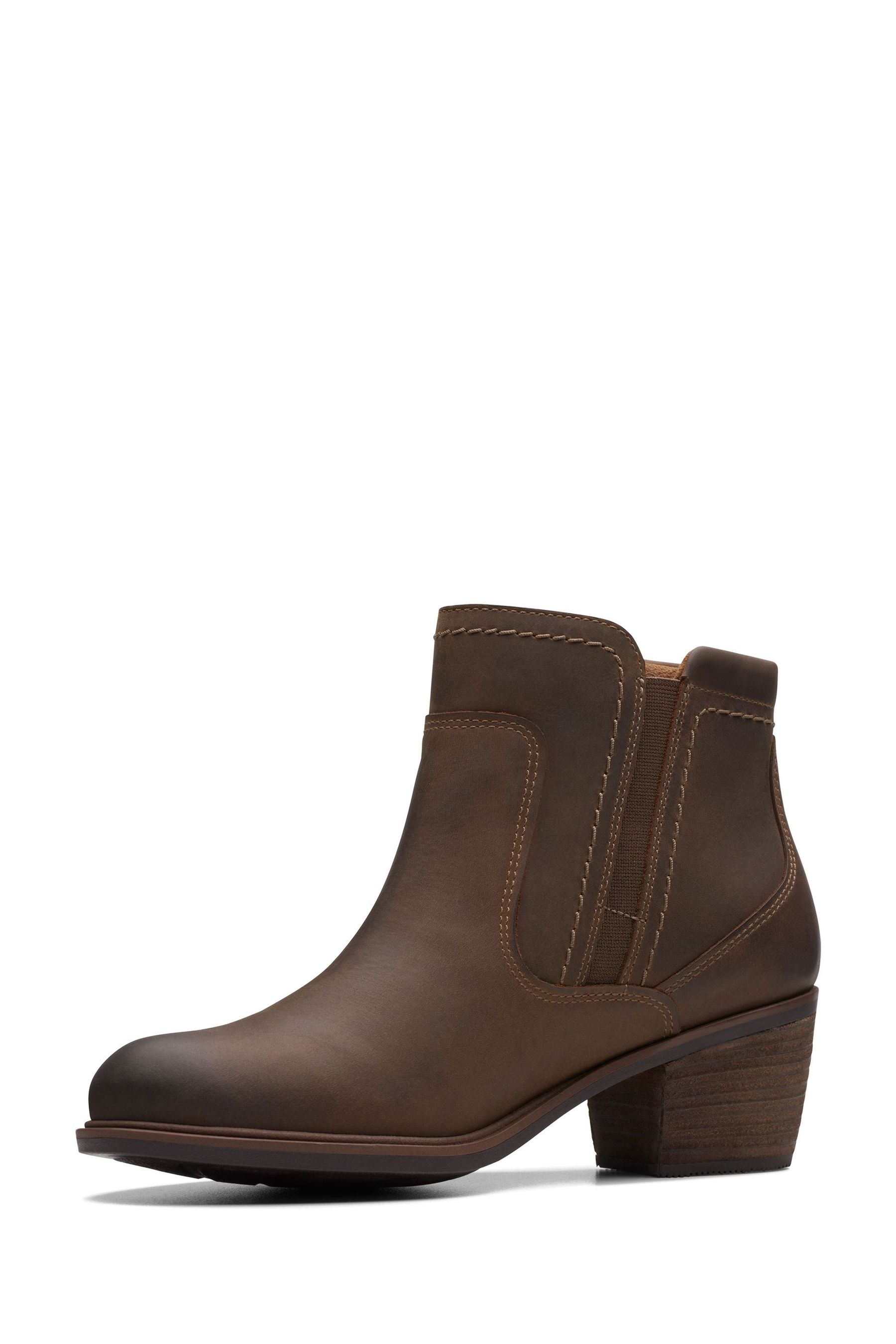 Buy Clarks Brown Leather Neva Western Boots from the Next UK