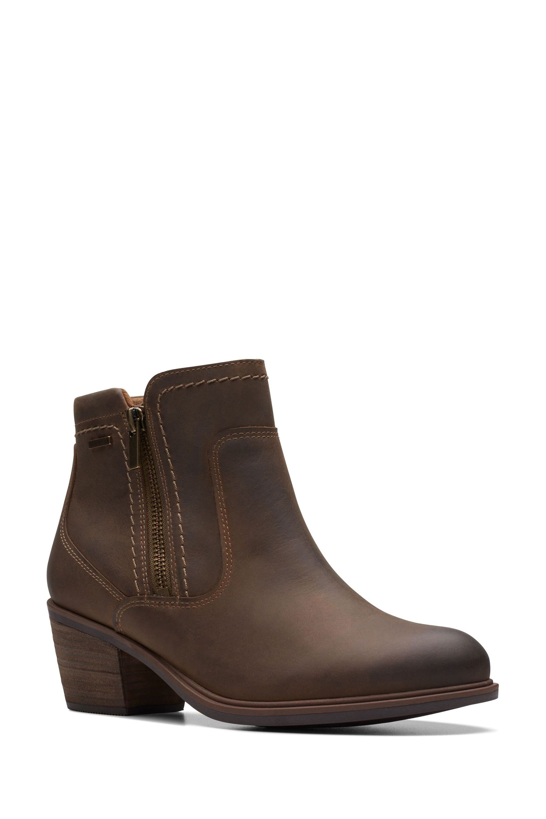 Buy Clarks Brown Leather Neva Western Boots from the Next UK