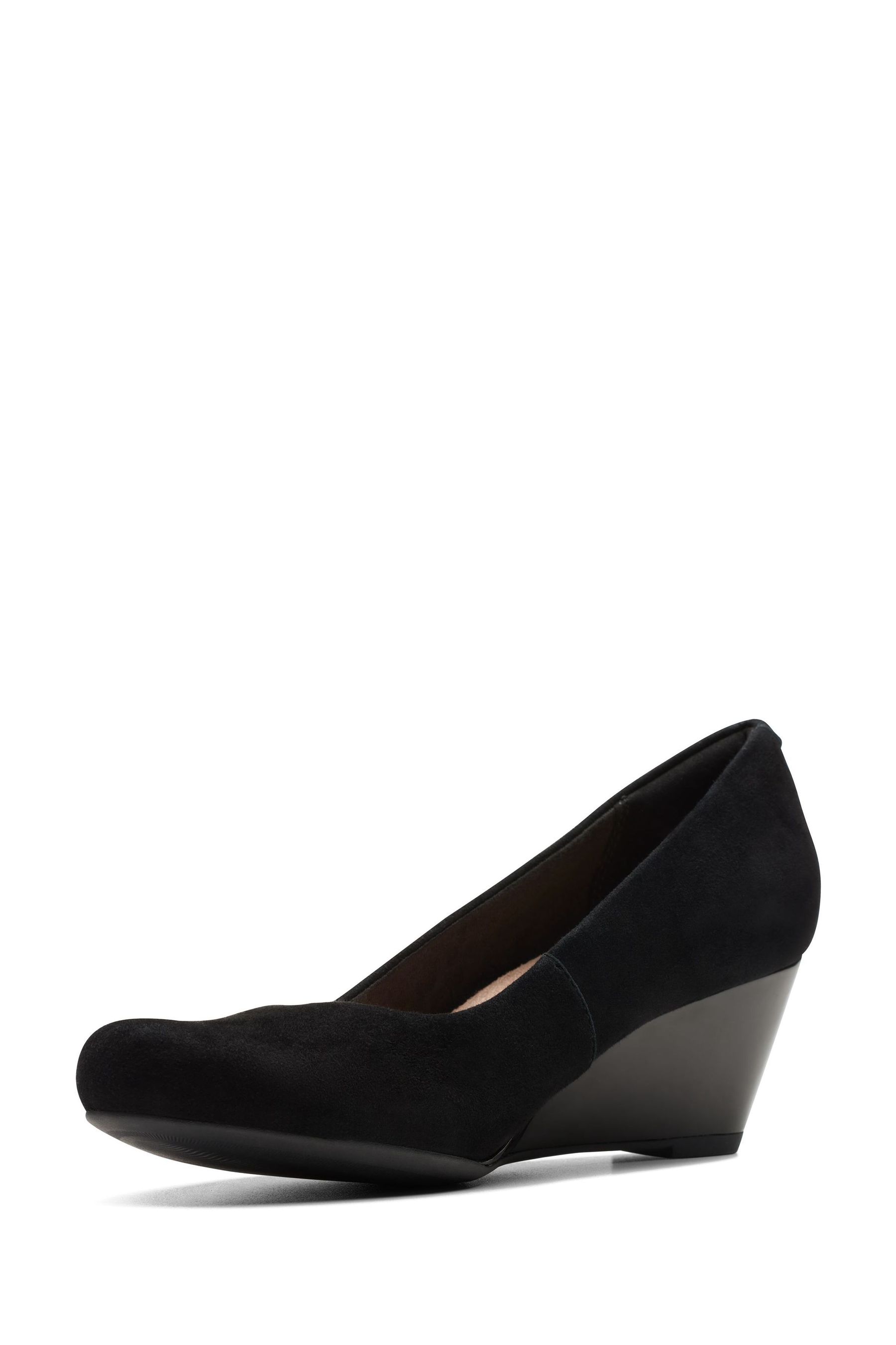 Buy Clarks Black Standard Fit F Combi Suede Flores Tulip Shoes