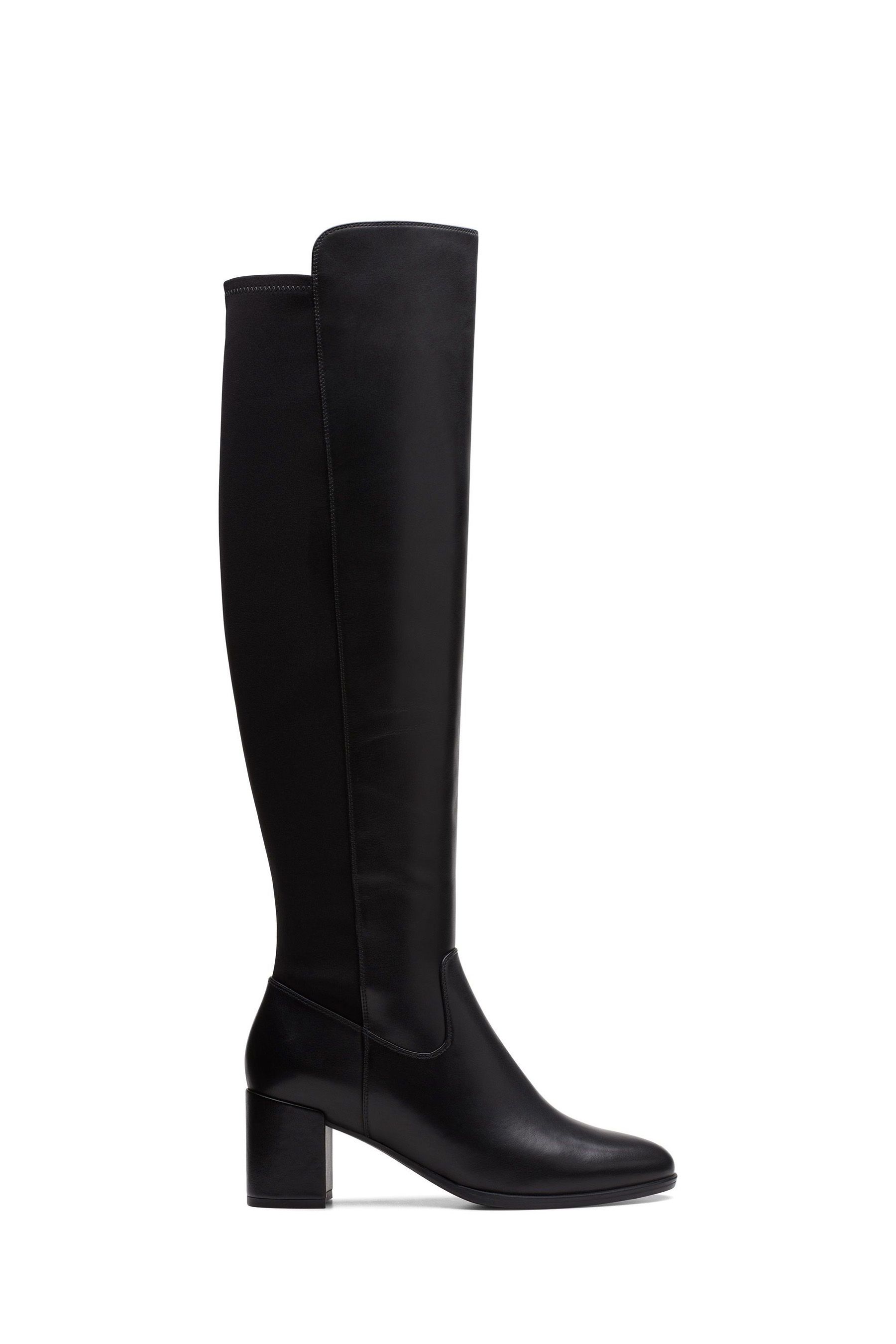 Clarks wide fit knee high boots online