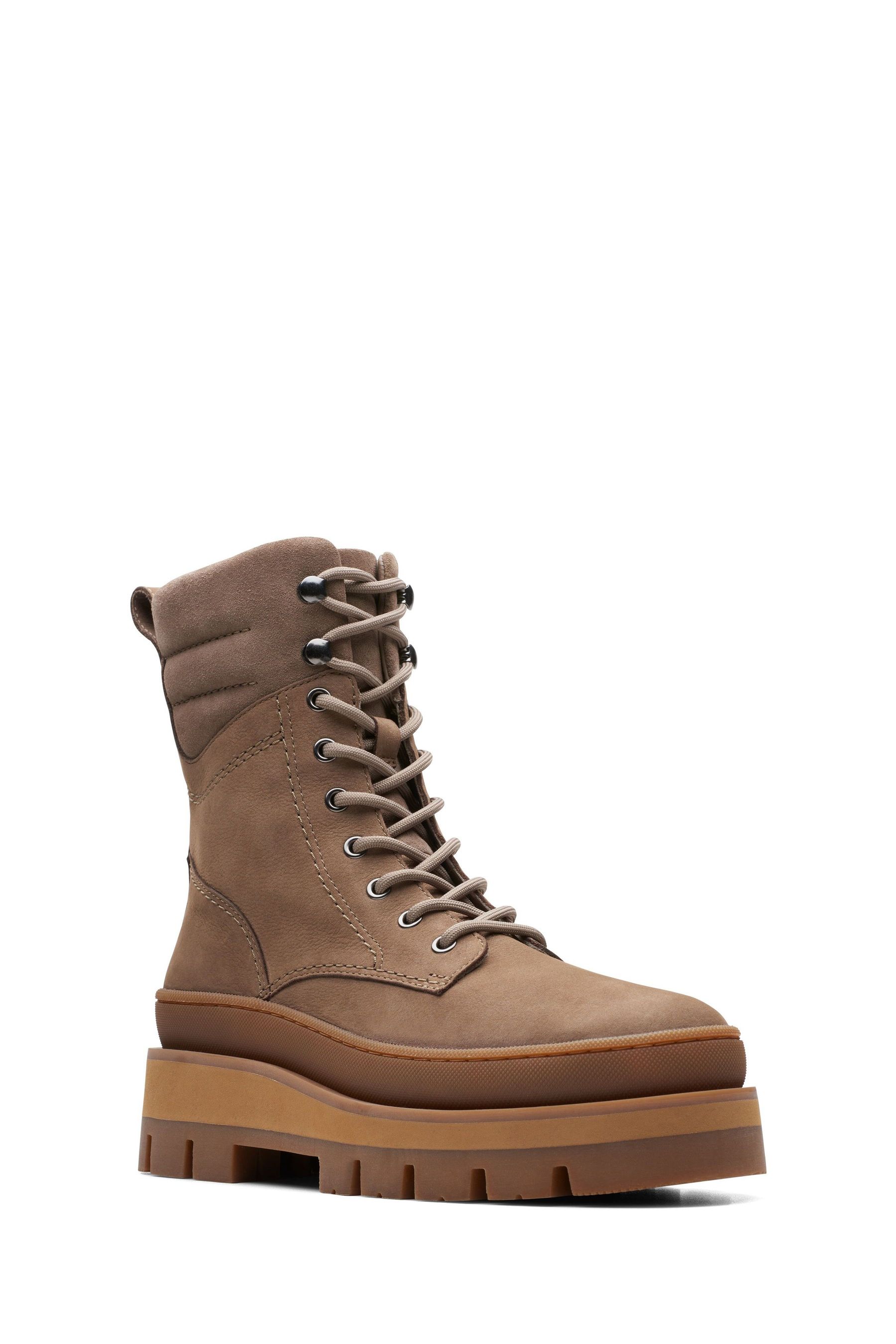 Buy Clarks Brown Pebble Nubuck Orianna2 Hike Boots from the Next