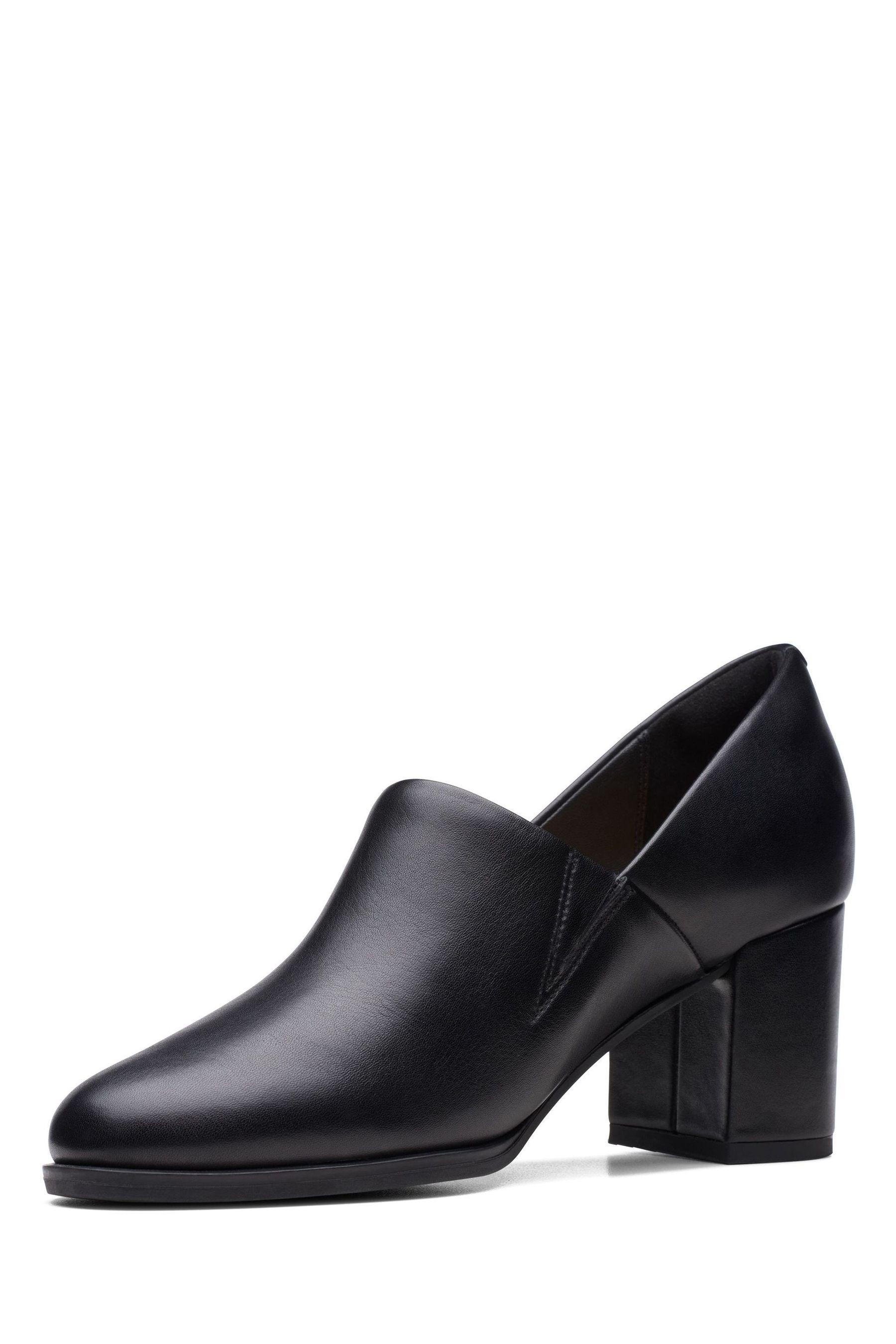Clarks black leather cuir noir store