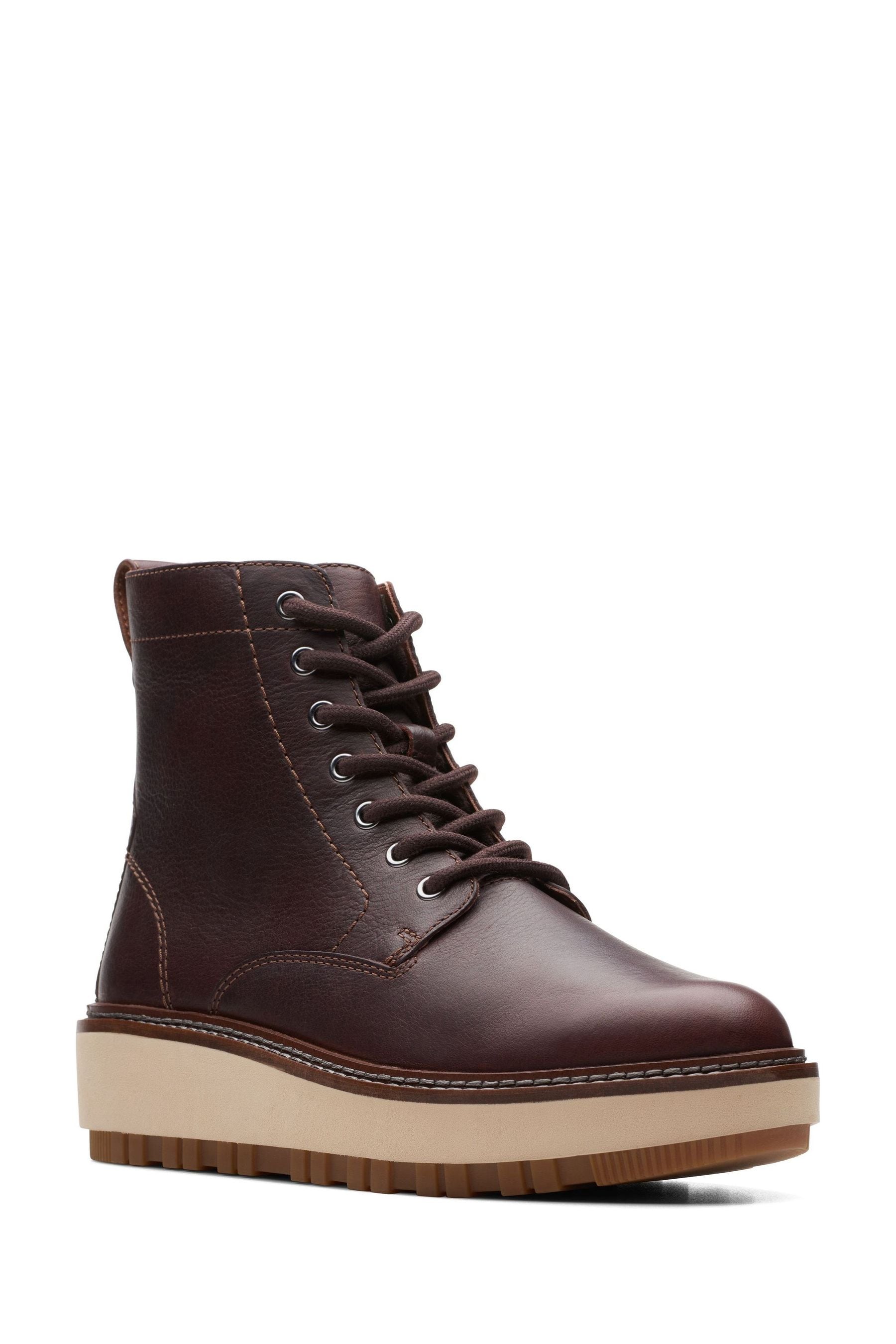 Buy Clarks Brown Leather Orianna Lace Boots from the Next UK