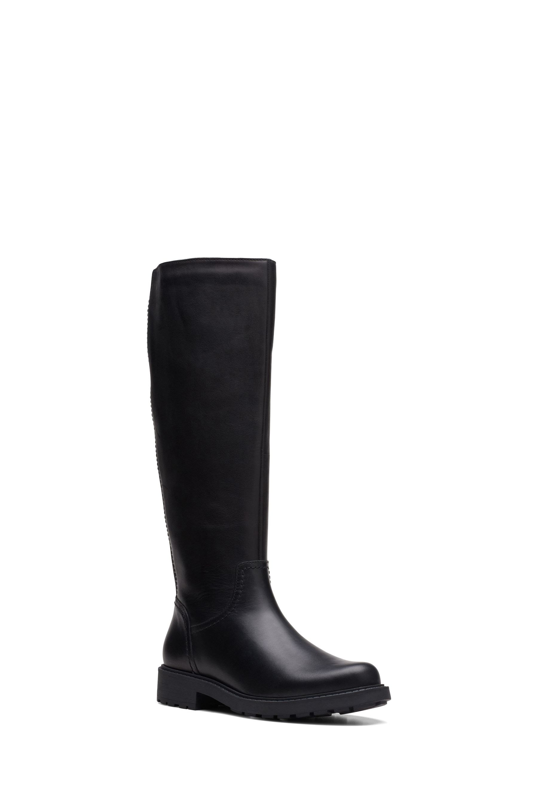 High rise black boots cheap