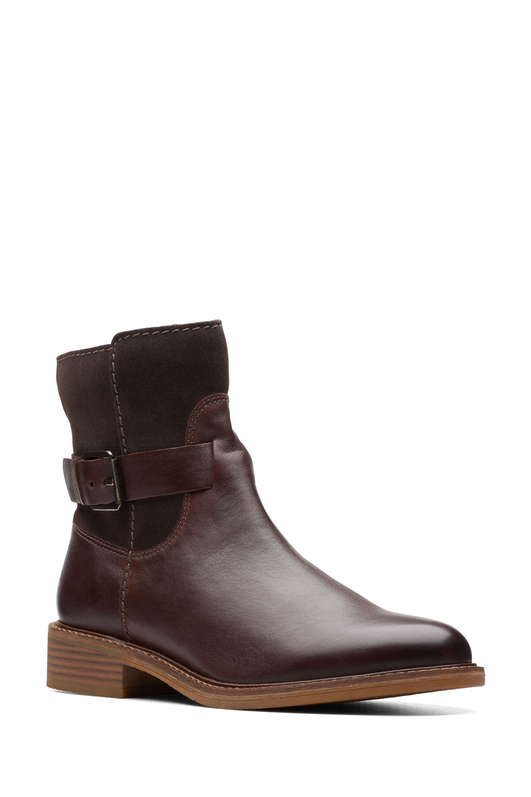 Buy Clarks Brown Combi Cologne Strap Boots from the Next UK online