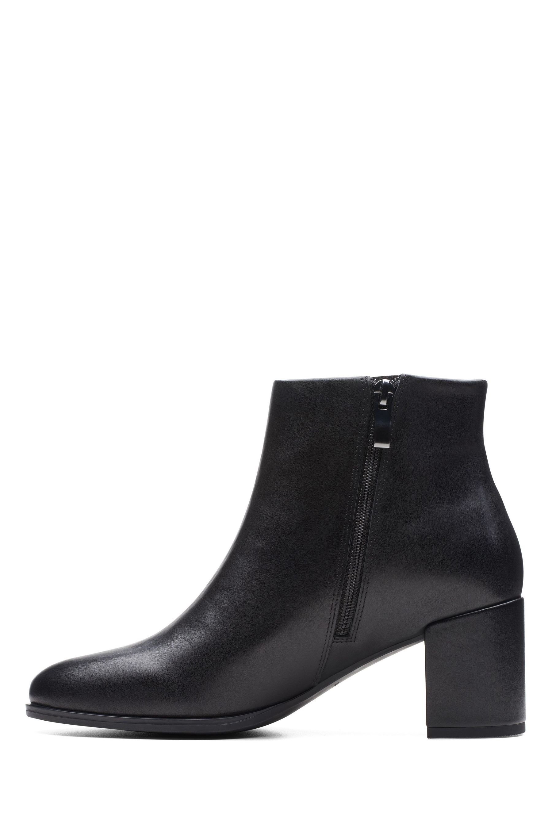 Clarks black leather ankle boots deals