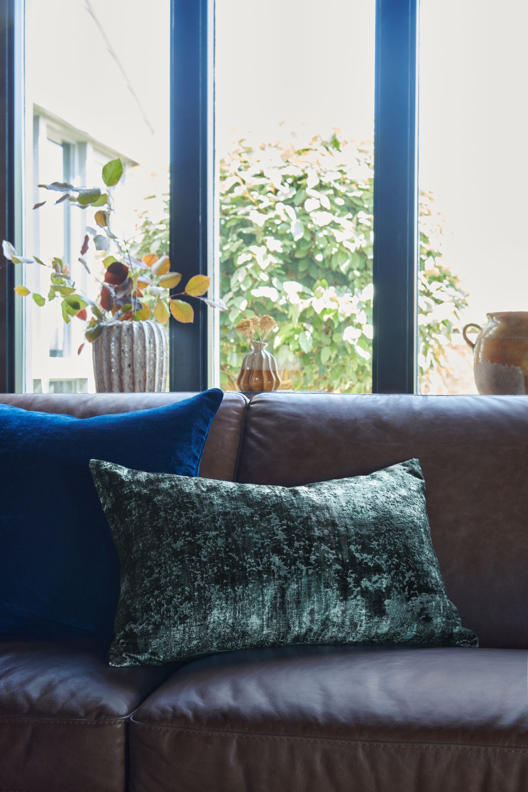 Navy deals oblong cushion