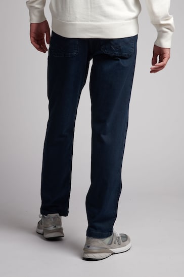 U.S. Polo Assn. Mens Blue Five Pocket Denim Loose Jeans