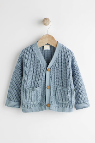 Blue Baby Knitted Cardigan (0mths-2yrs)