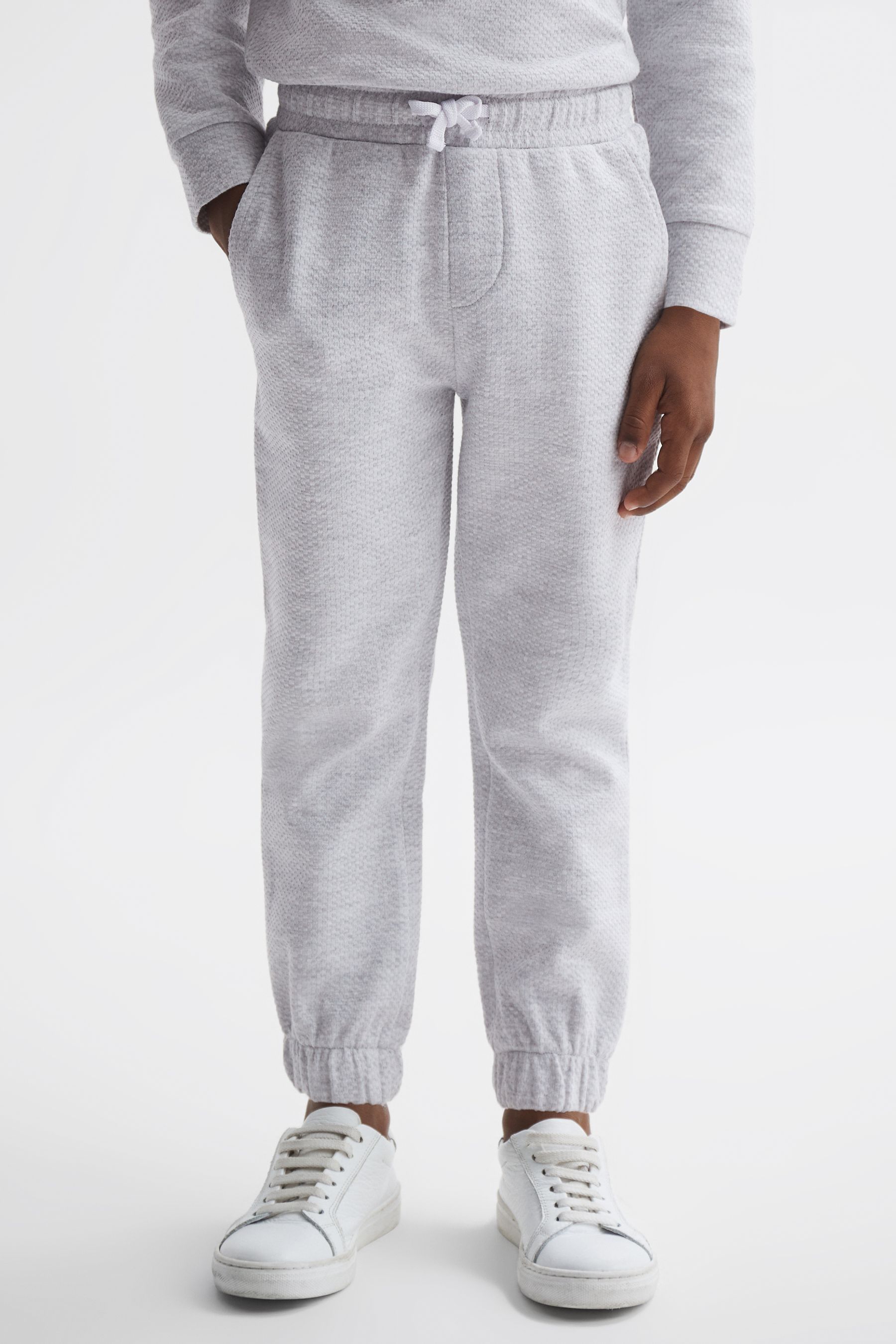 Grey drawstring joggers clearance